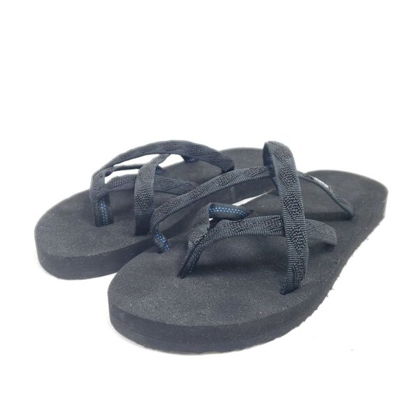 Teva Thong Sandals Women's Size 7/38 Black Straps - Picture 1 of 7